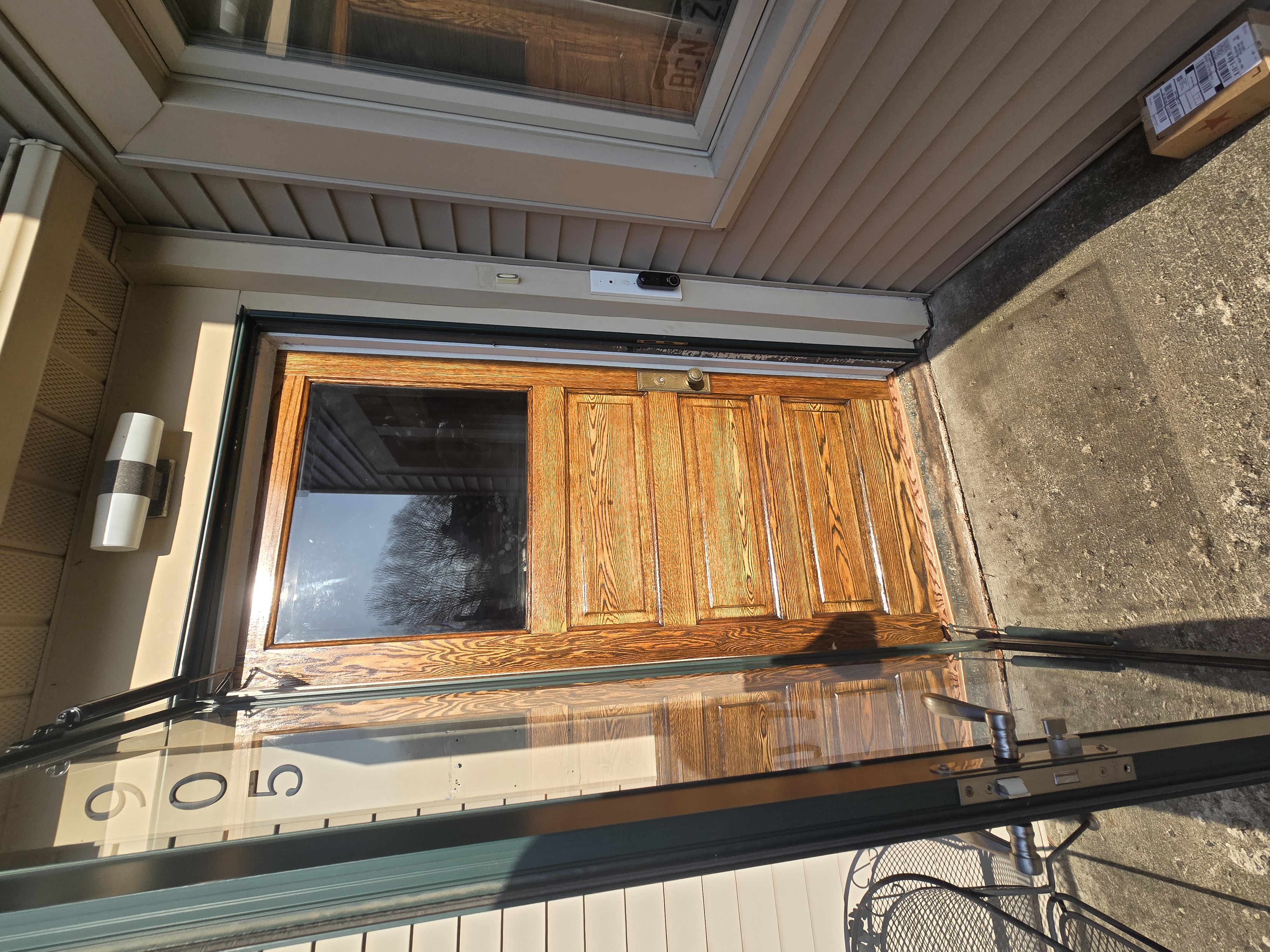 Ed and Sue Front Door Stain and Clear